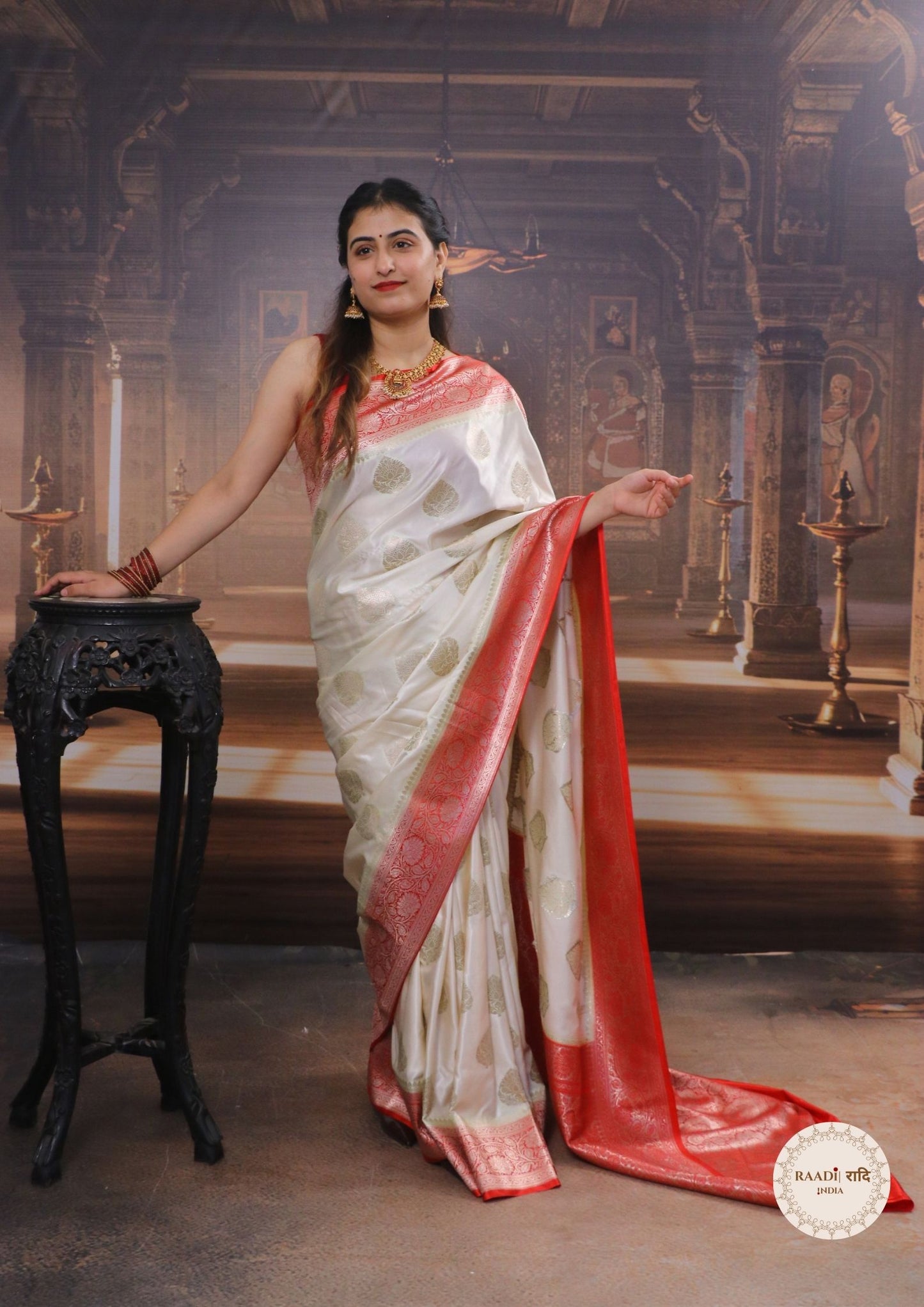 Banarasi Mashru Silk Saree – Soft, Glossy and Perfect for Festivities