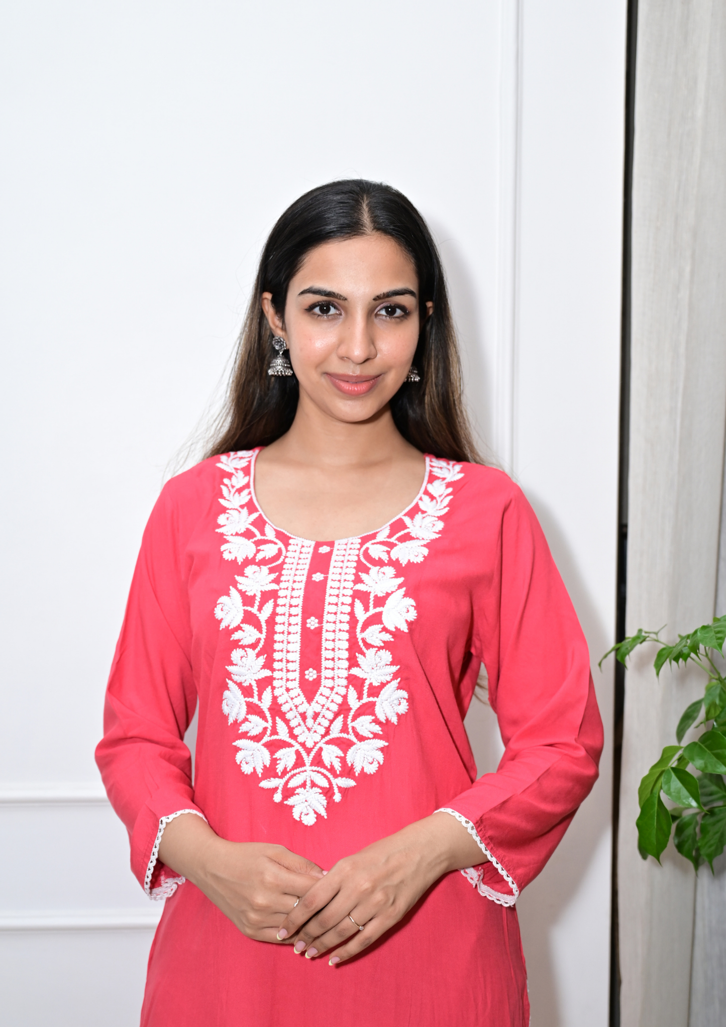 Rayon Chikankari Kurti from Lucknow