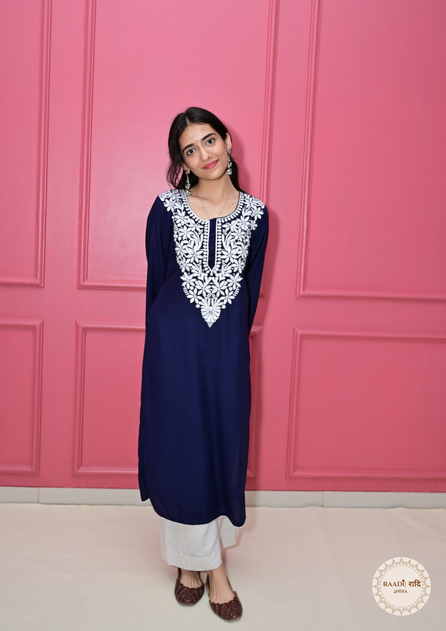 Rayon Chikankari Kurti from Lucknow