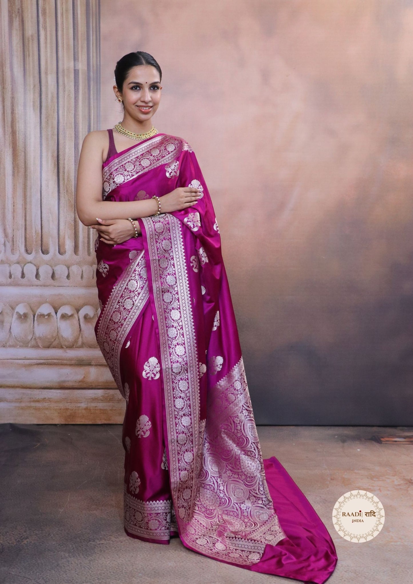 Banarasi Mashru Silk Saree – Soft, Glossy and Perfect for Festivities