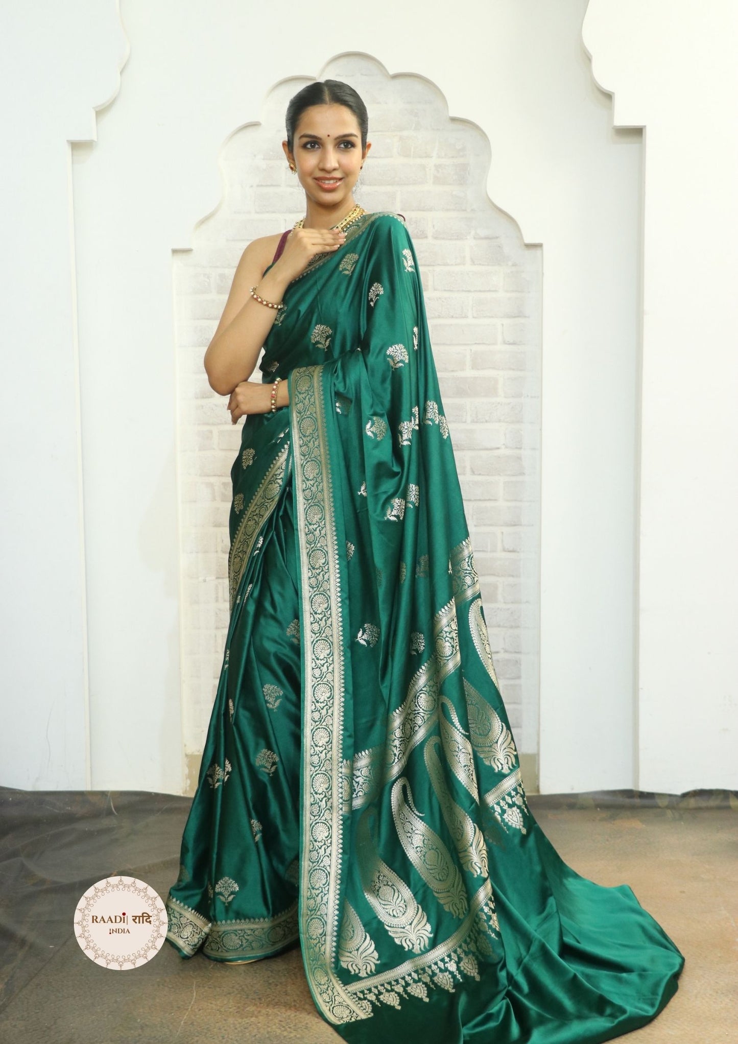 Banarasi Mashru Silk Saree – Soft, Glossy and Perfect for Festivities