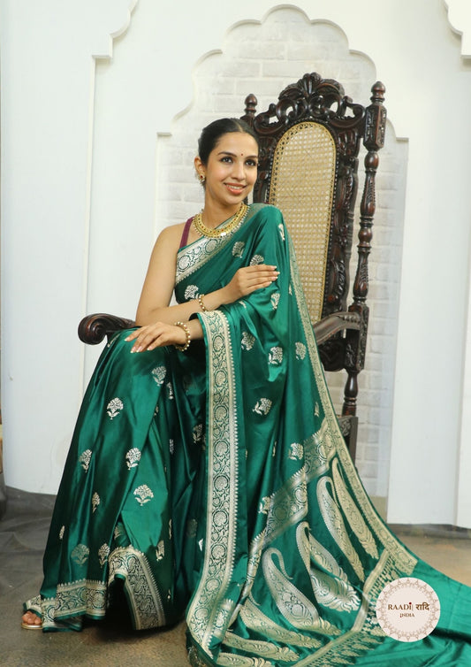 Banarasi Mashru Silk Saree – Soft, Glossy and Perfect for Festivities