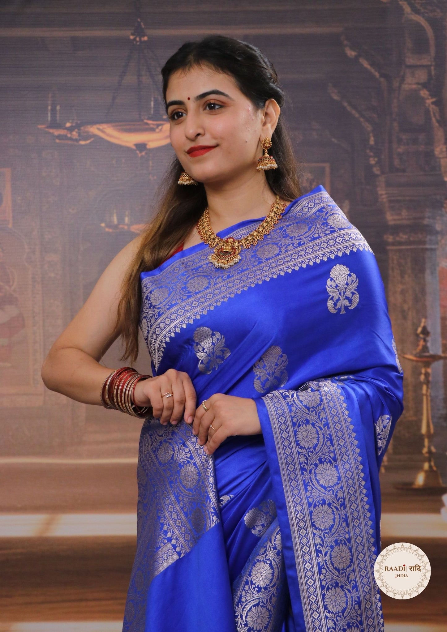 Banarasi Mashru Silk Saree – Soft, Glossy and Perfect for Festivities
