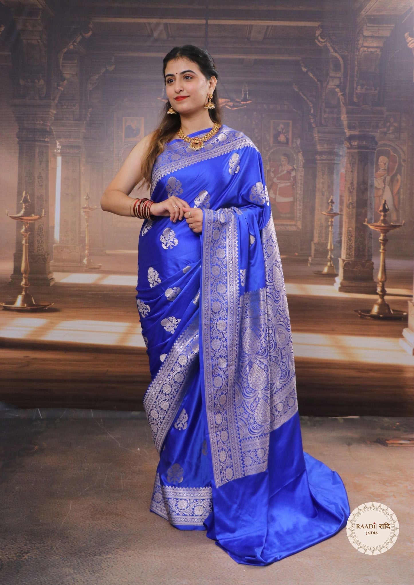 Banarasi Mashru Silk Saree – Soft, Glossy and Perfect for Festivities
