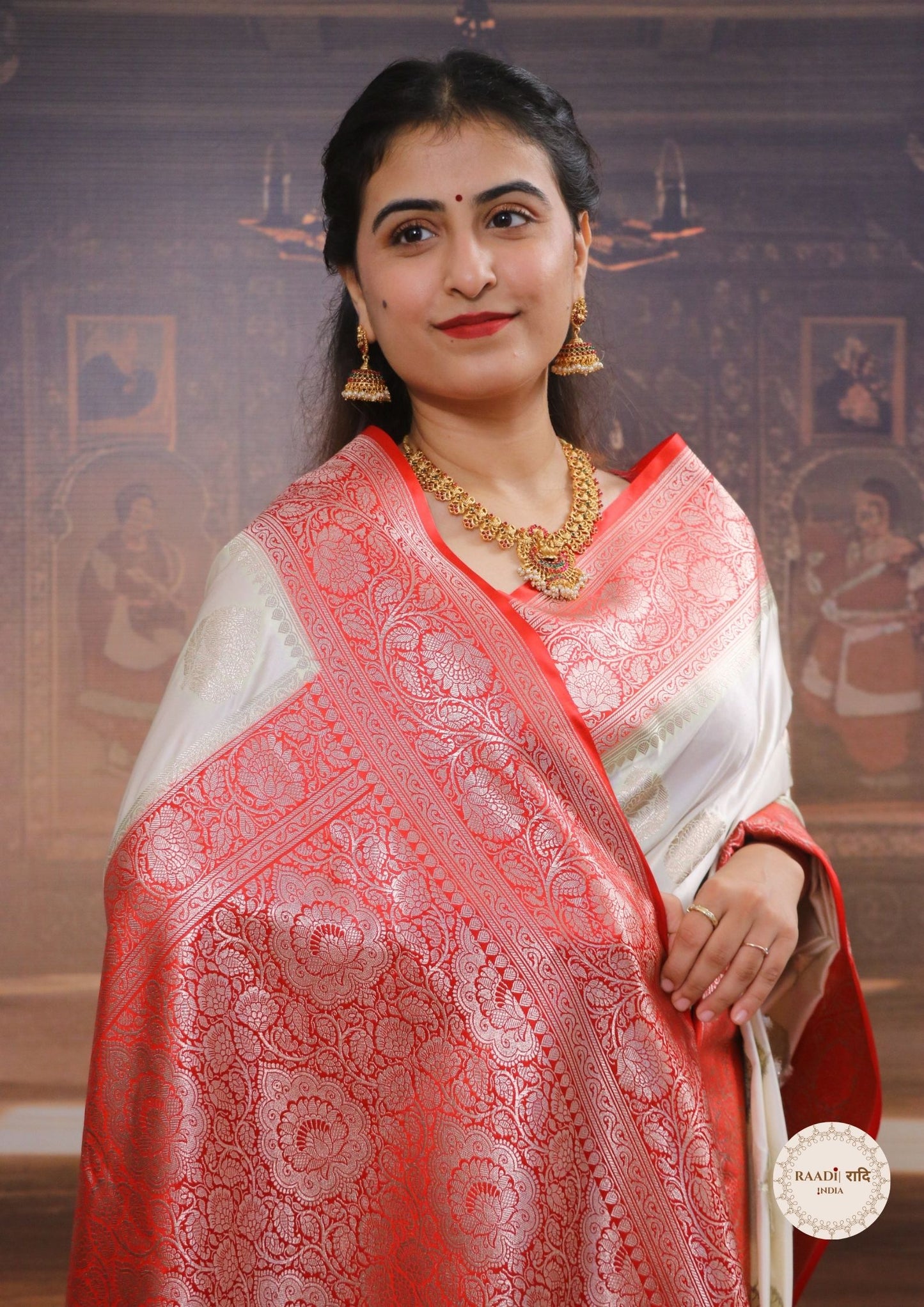 Banarasi Mashru Silk Saree – Soft, Glossy and Perfect for Festivities