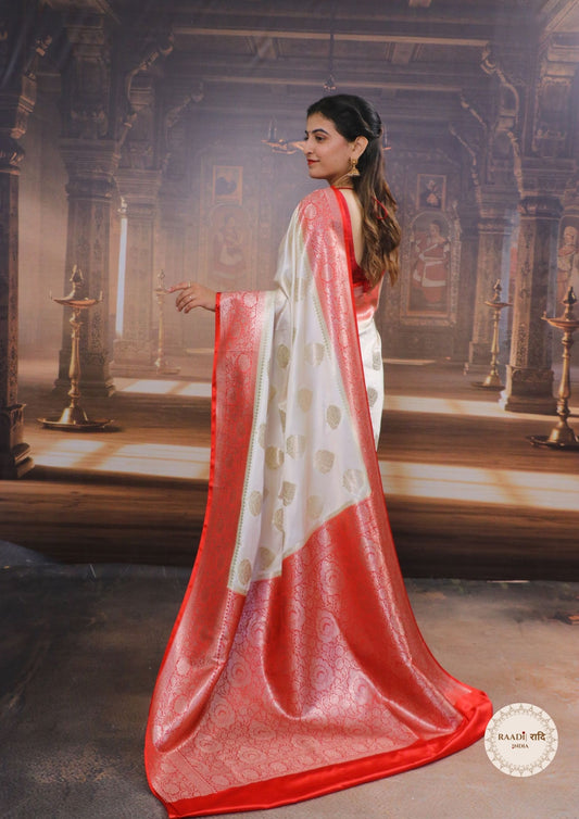 Banarasi Mashru Silk Saree – Soft, Glossy and Perfect for Festivities