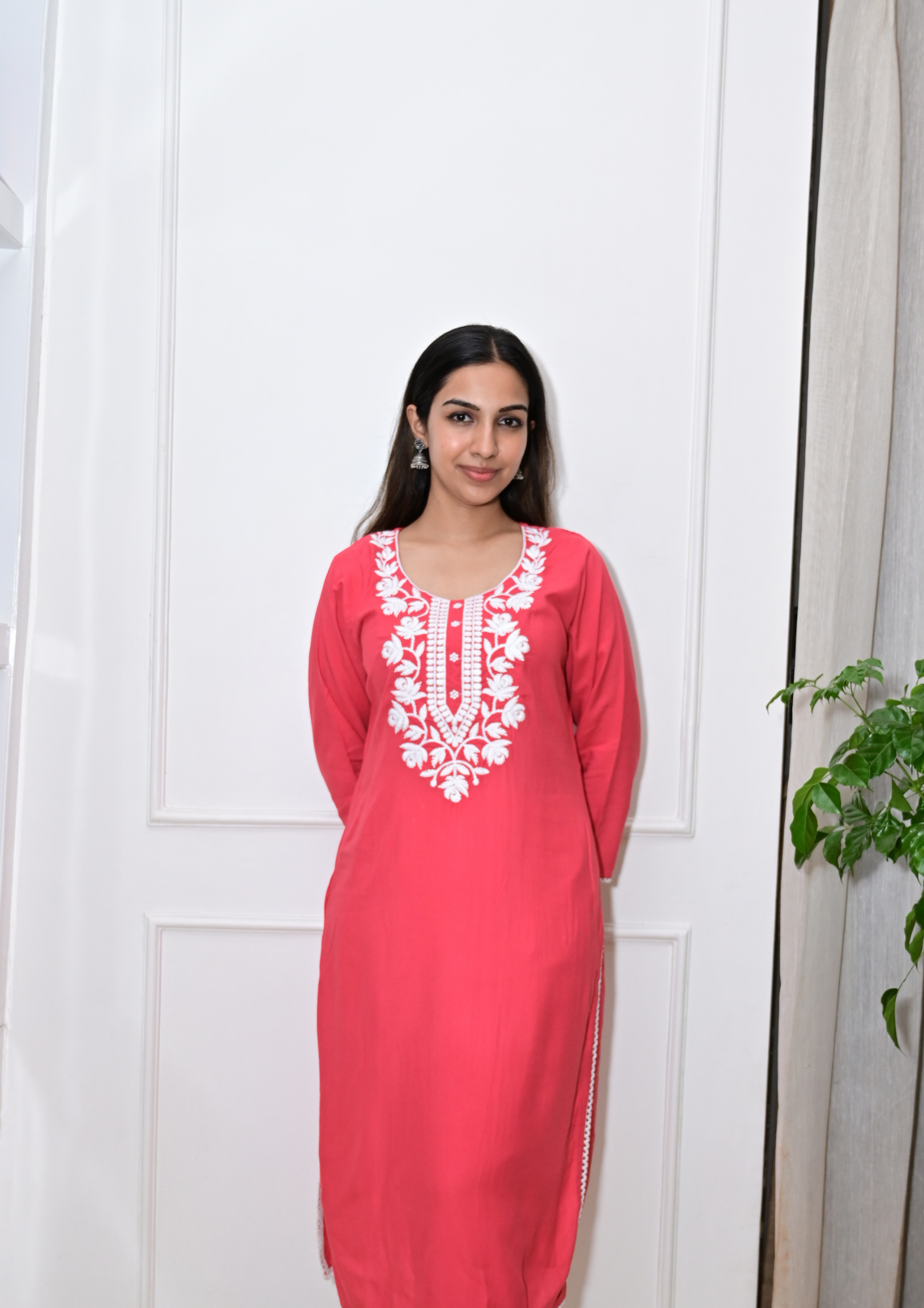 Rayon Chikankari Kurti from Lucknow