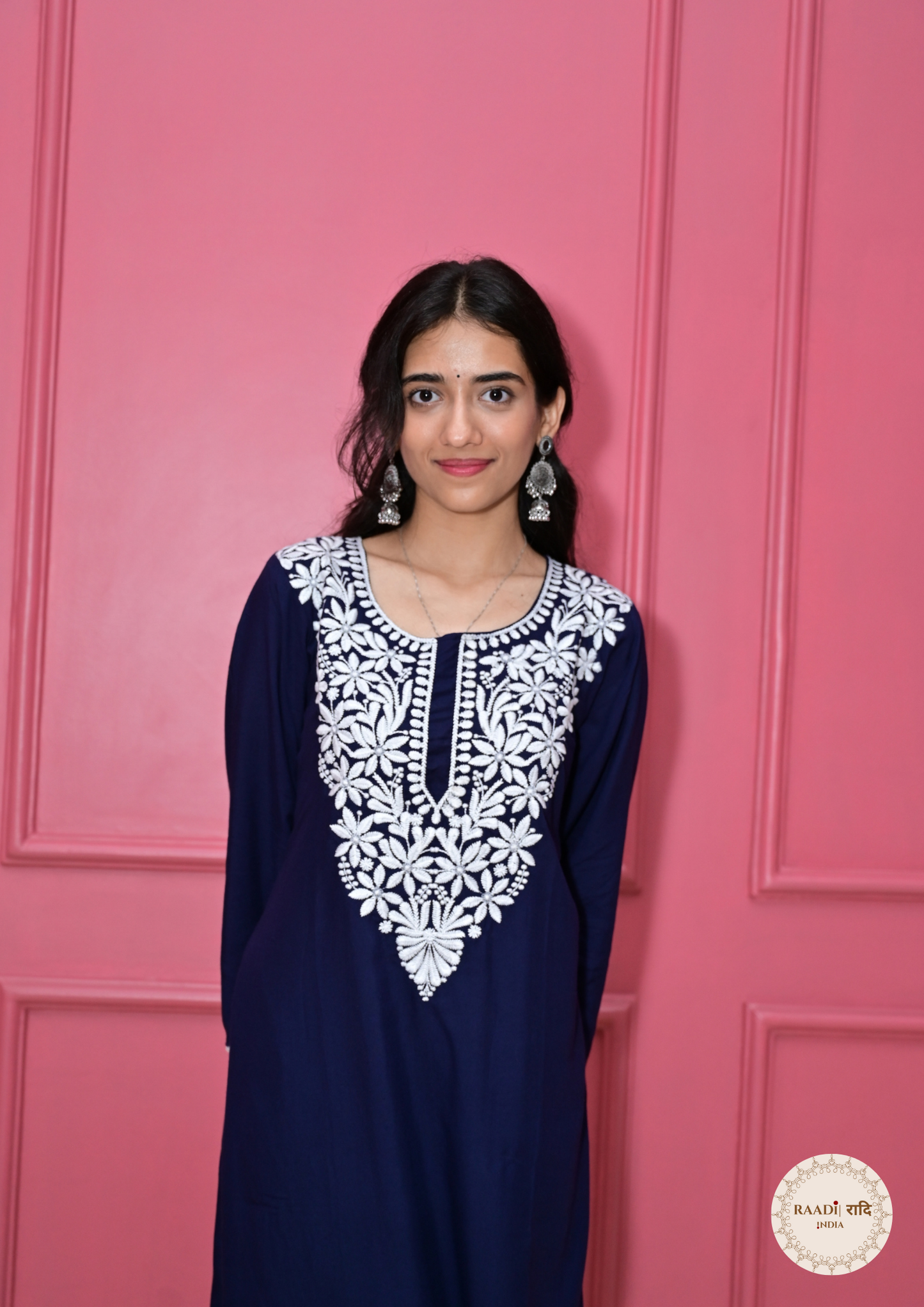 Rayon Chikankari Kurti from Lucknow