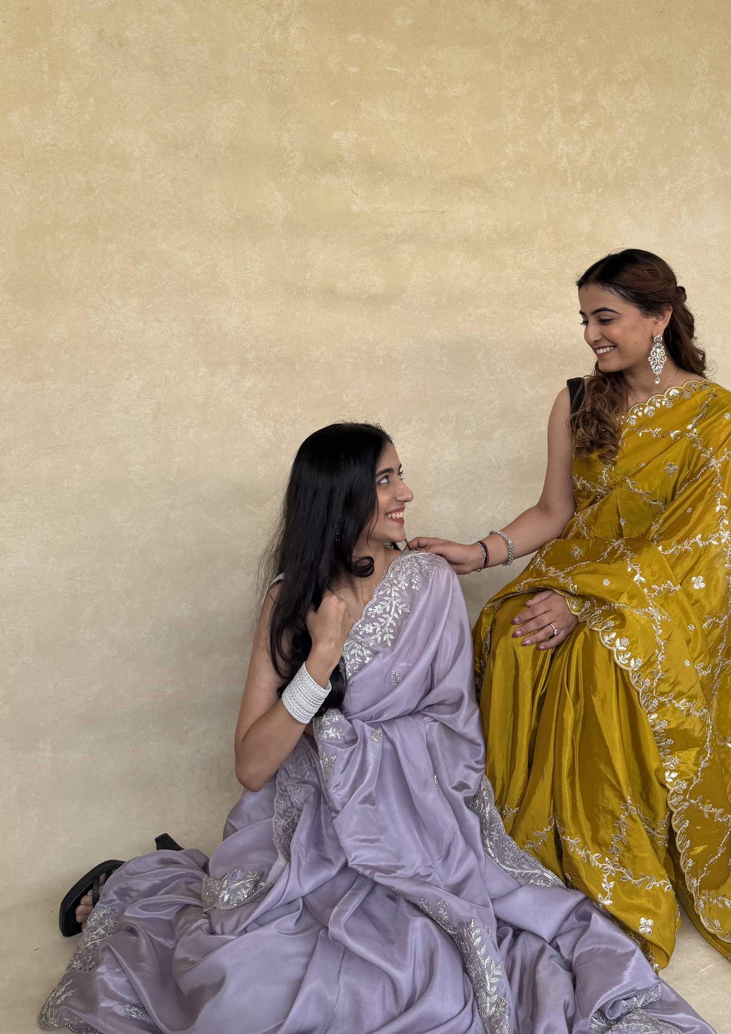 Lilac H.O. Silk Saree with Zardosi Work