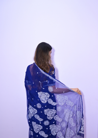 Pure Hand-Embroidered Lucknowi Chikankari Saree
