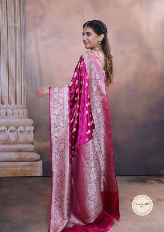 Banarasi Mashru Silk Saree – Soft, Glossy and Perfect for Festivities