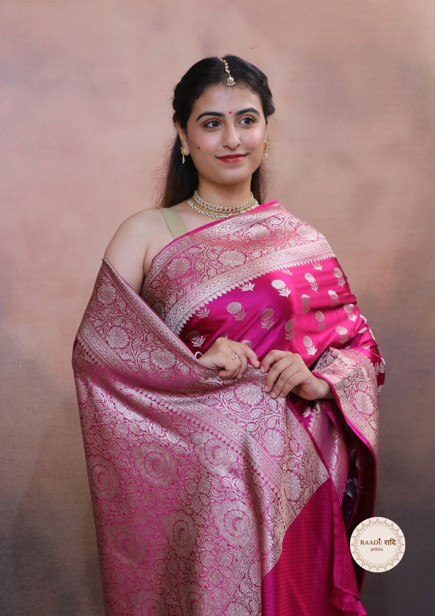 Banarasi Mashru Silk Saree – Soft, Glossy and Perfect for Festivities