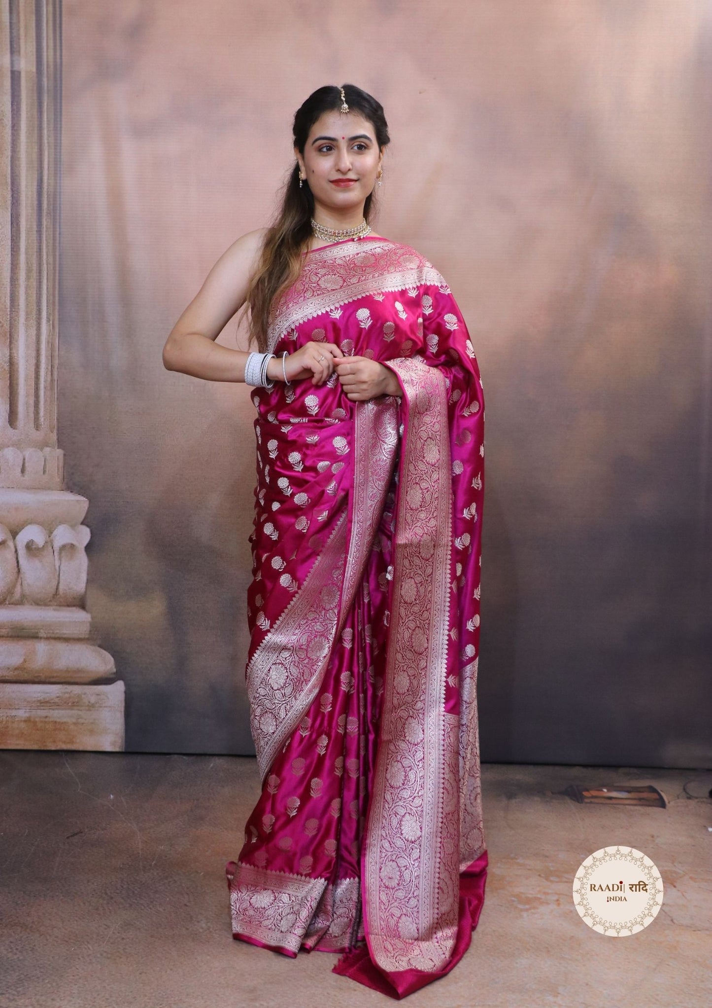 Banarasi Mashru Silk Saree – Soft, Glossy and Perfect for Festivities