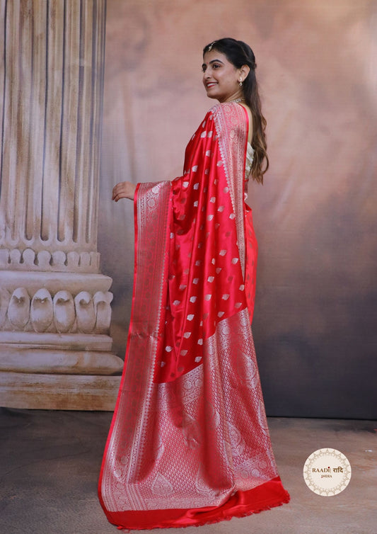 Banarasi Mashru Silk Saree – Soft, Glossy and Perfect for Festivities