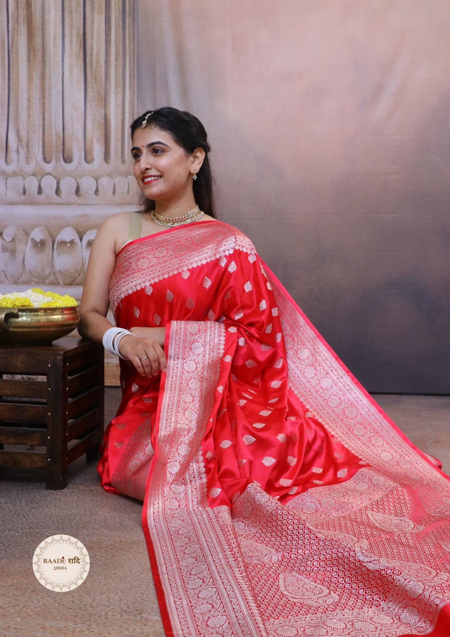 Banarasi Mashru Silk Saree – Soft, Glossy and Perfect for Festivities