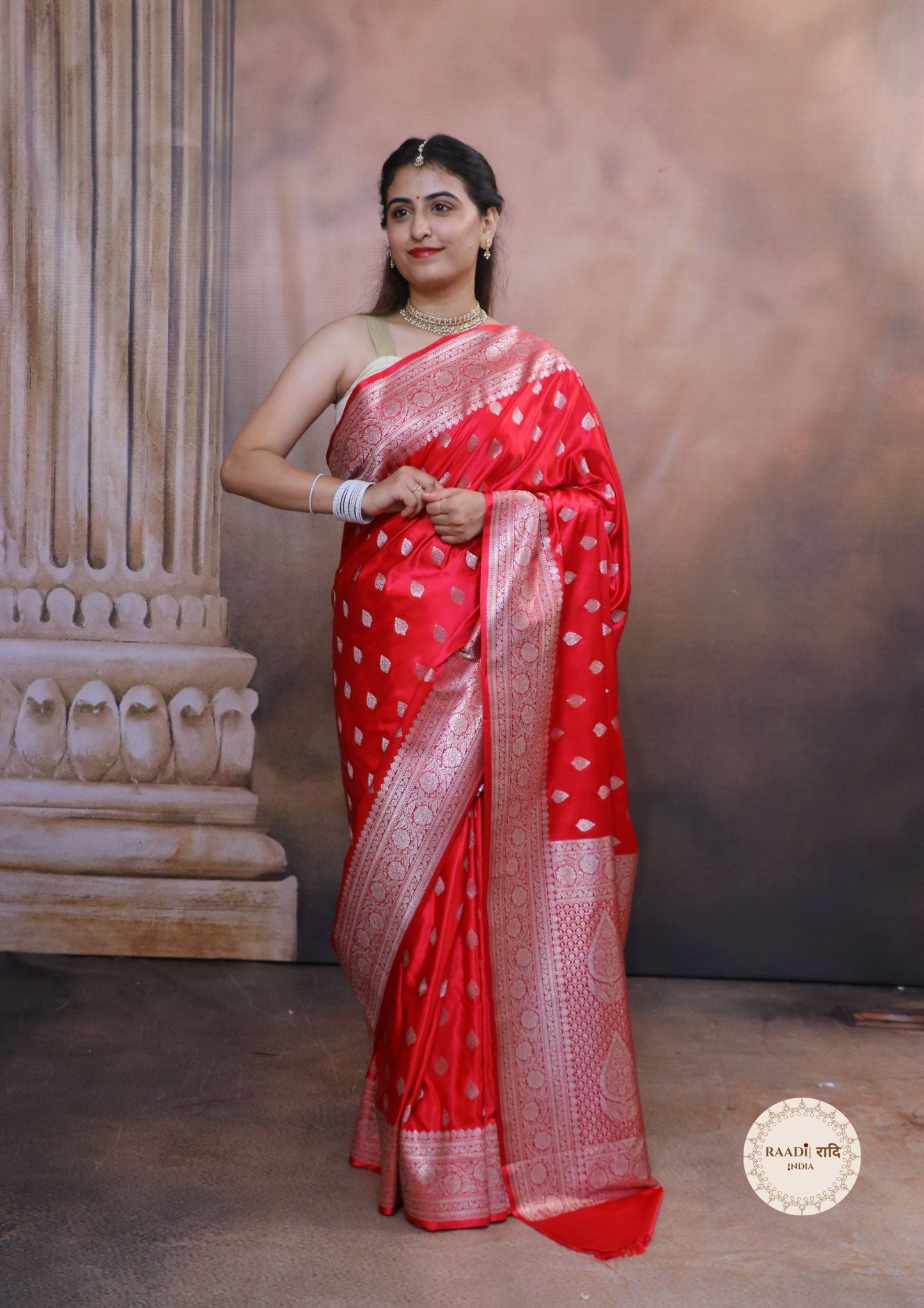Banarasi Mashru Silk Saree – Soft, Glossy and Perfect for Festivities