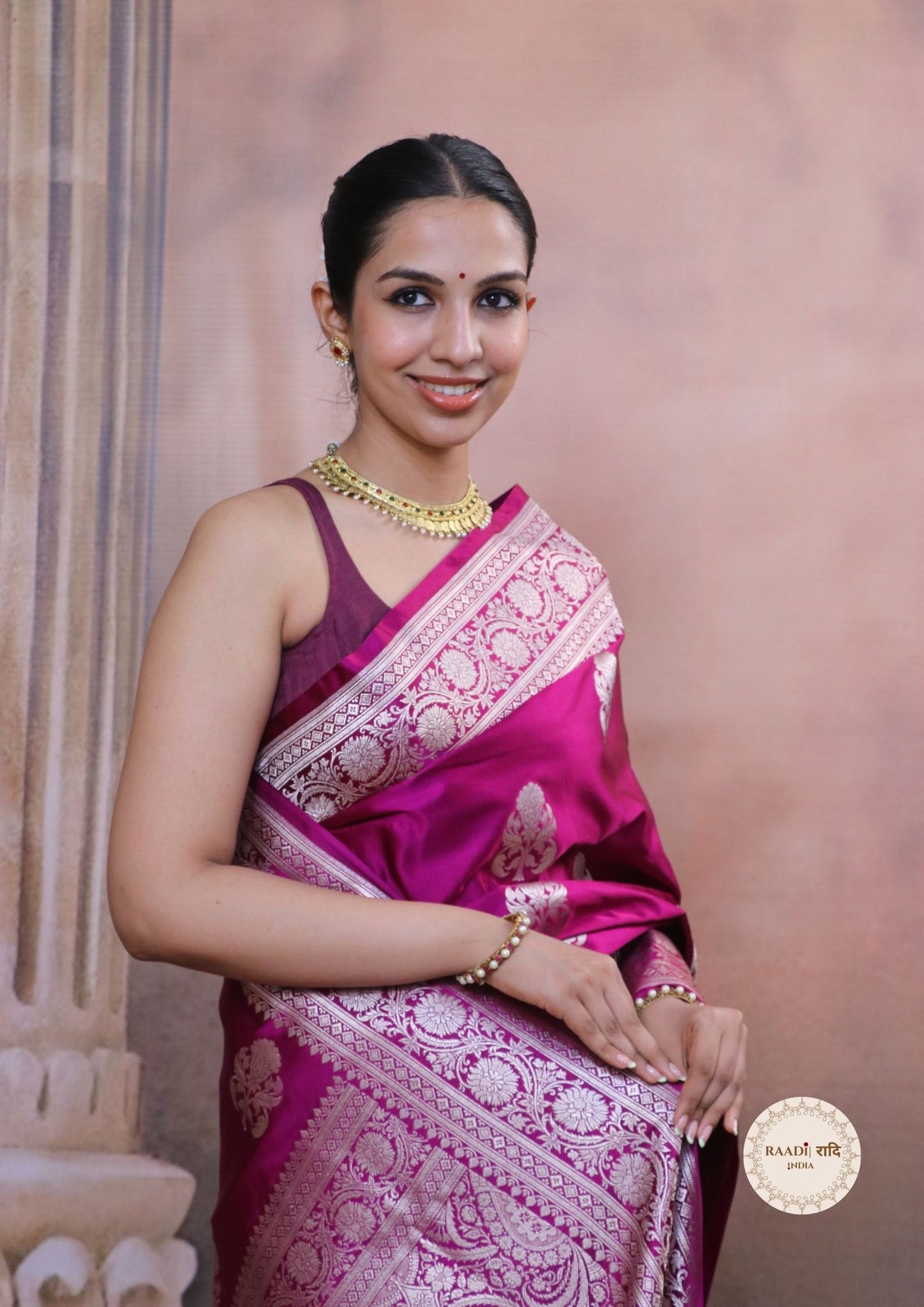 Banarasi Mashru Silk Saree – Soft, Glossy and Perfect for Festivities