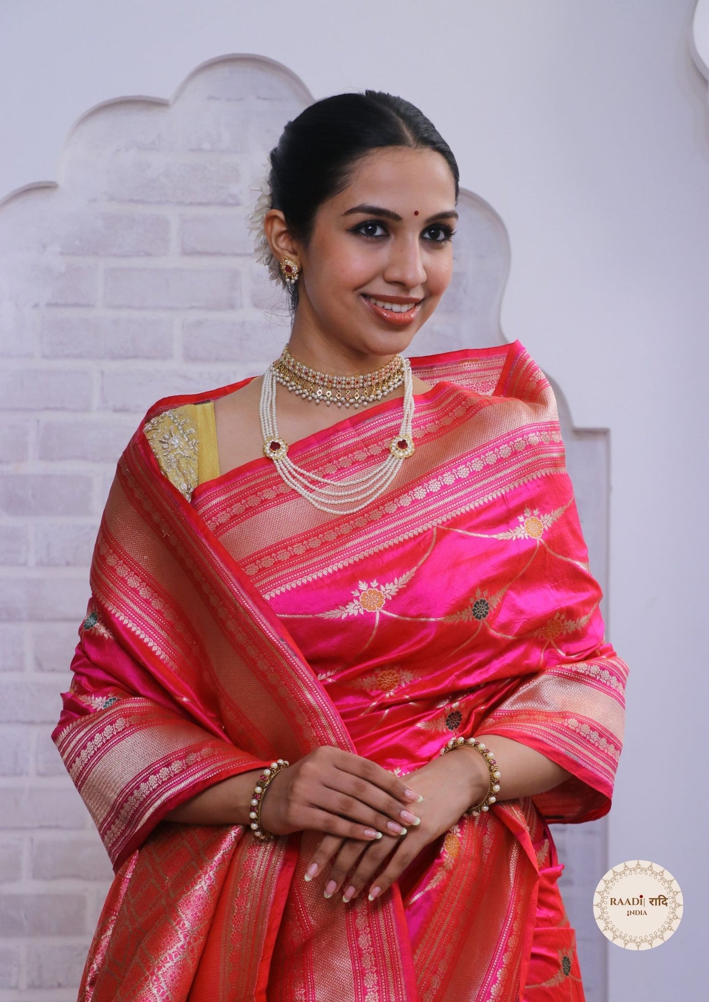 Exquisite Katan Silk Banarasi Saree –Pink