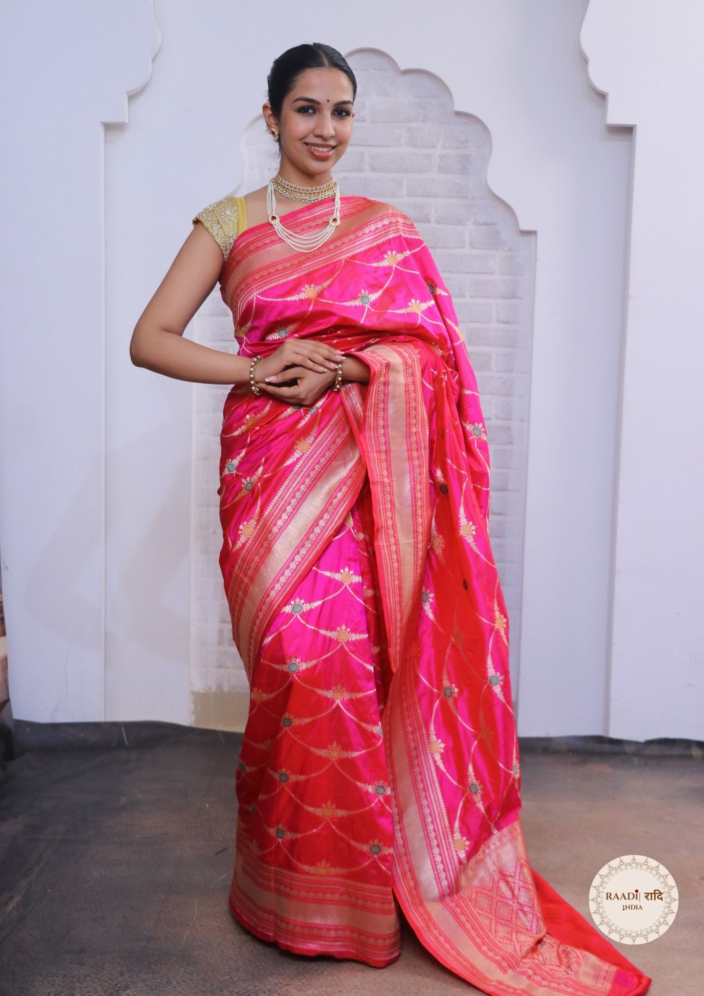 Exquisite Katan Silk Banarasi Saree –Pink