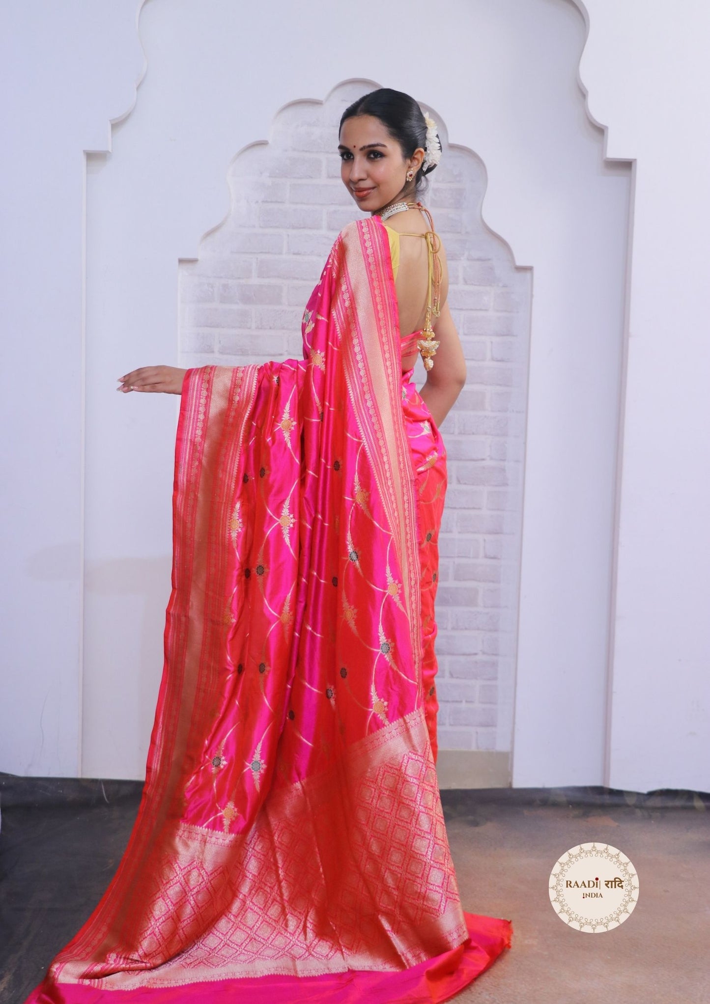 Exquisite Katan Silk Banarasi Saree –Pink
